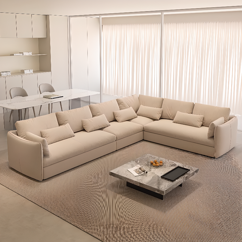 Straight/L-Shape Horizontal/Right Ink/White Sofa Couch/Sofa Recliner with Concealed Support for Drawing Room - image 3