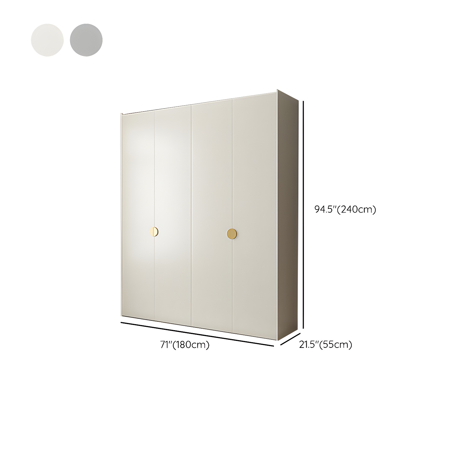 Engineered Wood Wardrobe Cabinet Modern Wardrobe Closet with Shelves for Home - image 18
