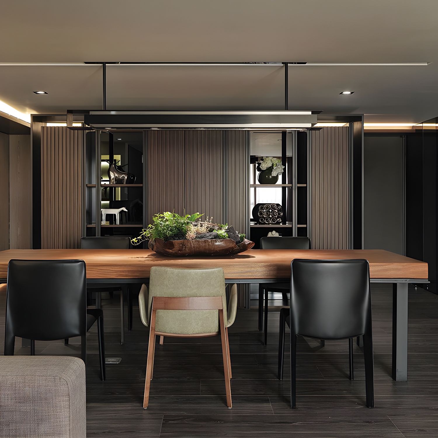 Rectangle Industrial Dining Table Solid Wood Top Home Table with 4 Black Iron Legs - image 4