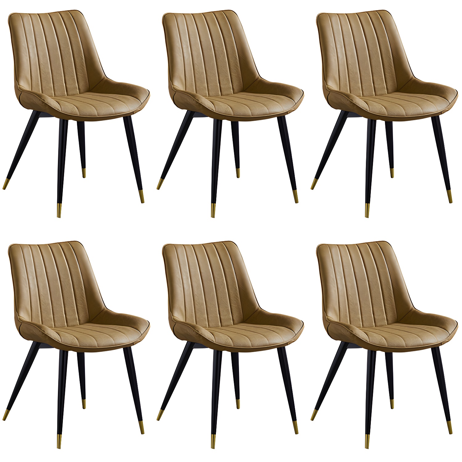 Scandinavian Leather Restaurant Side Chair Matte Finish Parsons Dining Chair - image 12