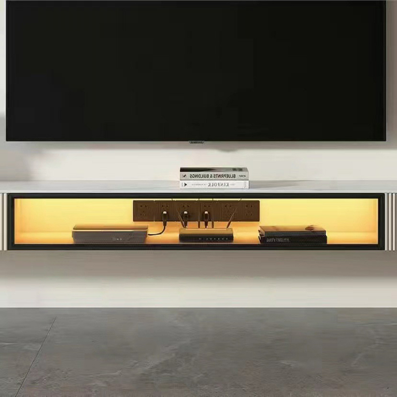 Modern Floating Stone TV Stand with 2 Drawers and 1 Cabinet - image 8