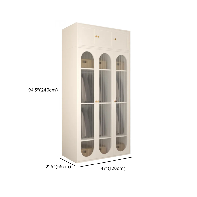 Chalk Casual Unattached Wardrobe with Adaptable Shelf, Soft Close Door, Hanging Rod, and Articulated Mechanism - image 24