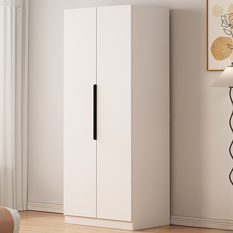 Modish Manufactured Wood Independent Armoire Cabinet with Soft Close Door, Interior Shelves, and Clothing Rod