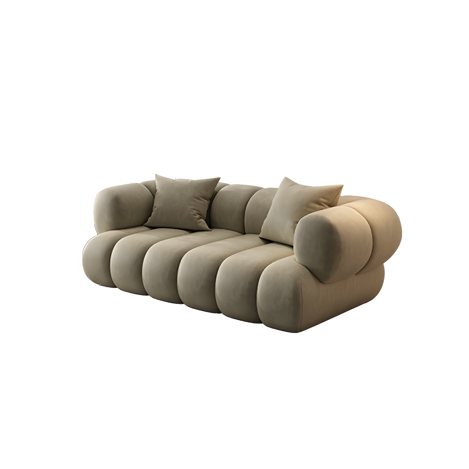 Scandinavian Green Sofa with Tuxedo Arm and Sewn Pillow Back - image 9
