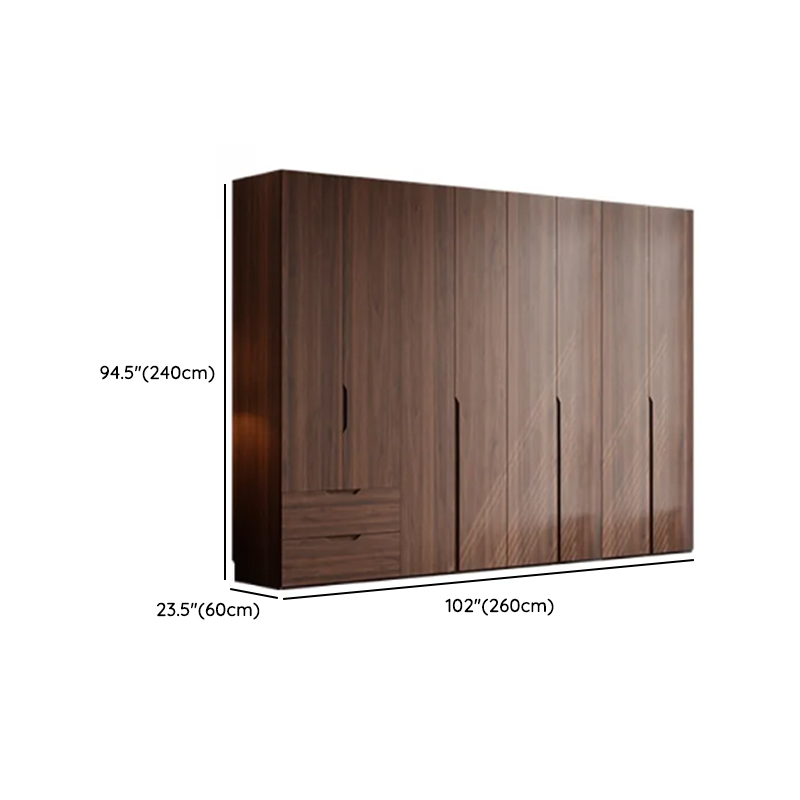 Acorn Minimalist Natural Wood Wardrobe Closet with 2 Drawers, Soft Close Door, Interior Shelves, and Clothing Rod - image 17