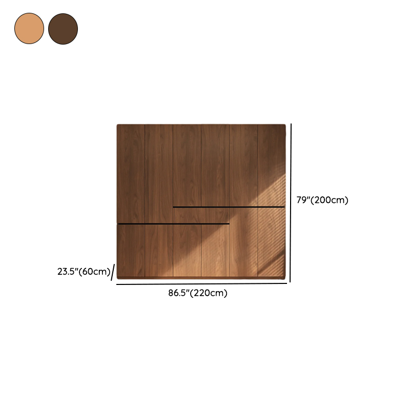 Modish Natural Wood Independent Armoire Cabinet with Soft Close Drawer, Soft Close Door, Interior Shelves, and Clothing Rod - image 16