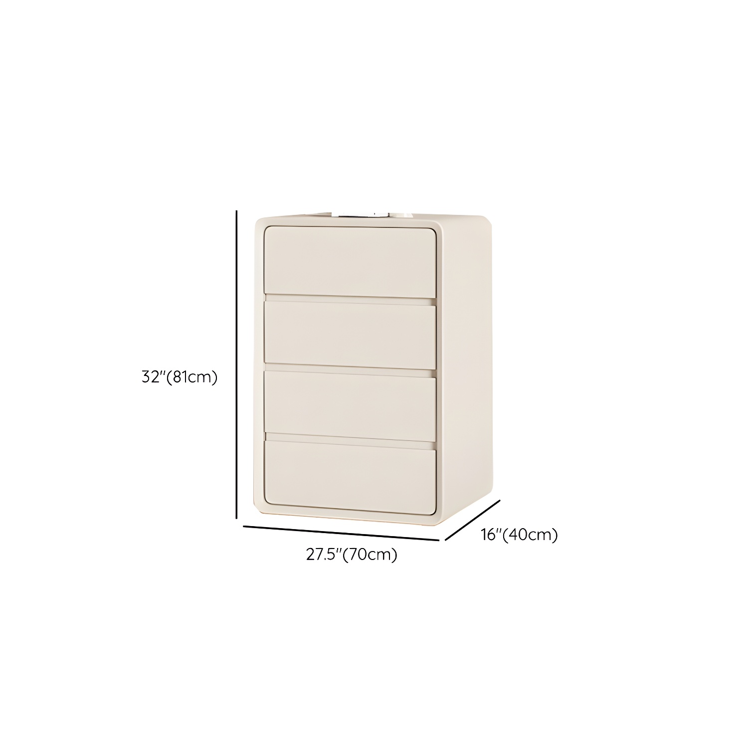 Narrow Modern White Wood Dresser with Soft Close Drawers for Living Room - image 19