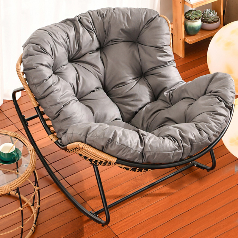 Ergonomic and Stationary Cotton Nursery Recliner with Back