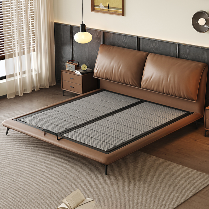 Storage Included Panel Bed with 3 Storage Boxes, Pine Wood Frame, and Sponge Upholstery - image 3