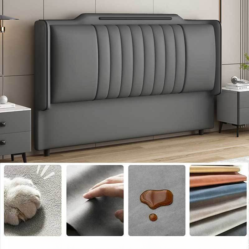 Simplistic Wingback Headboard with Camelback Shape in Pine Wood, Available in Full/King/Queen Sizes, Featuring Sponge Upholstery and Standard Height, No Distressing - image 4