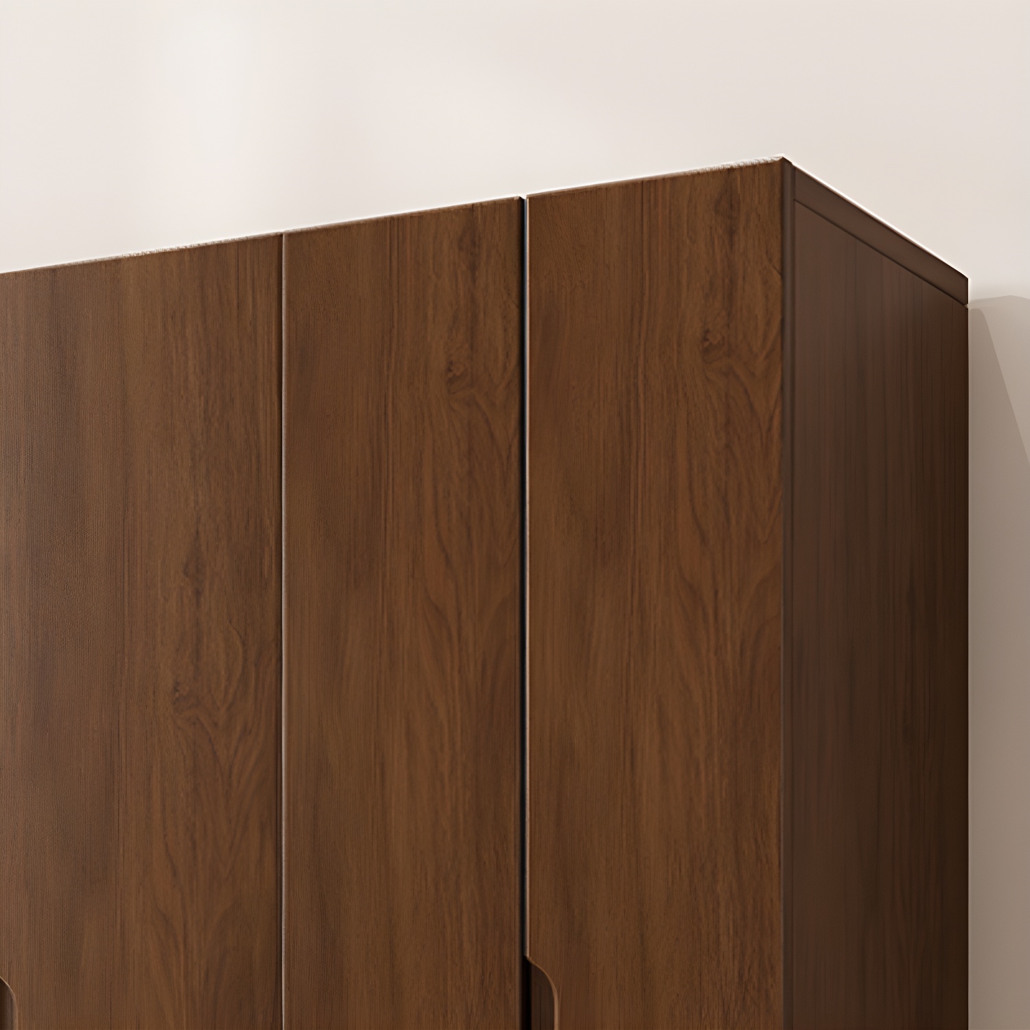 Solid Wood Wardrobe Armoire Contemporary Brown Storage Cabinet - image 8