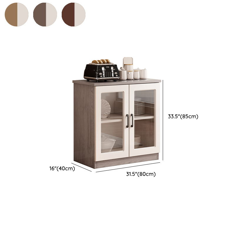 Modern Wood Buffet Cabinet with Glass Doors and Shelves - Full Assembly Needed - image 14