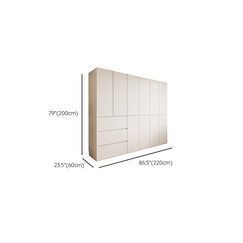 White Modish Wooden Independent Wardrobe Armoire with Soft Close Drawer, Soft Close Door, and Interior Shelves - image 15