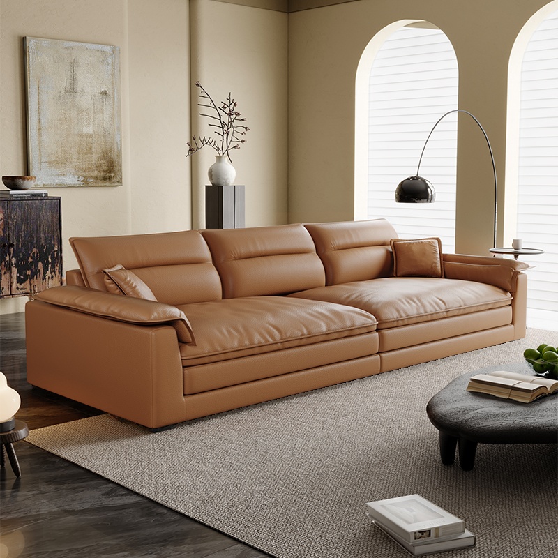 Modish Solid Color Water Resistant Standard Sofa in Light Gray/White/Light Brown with Seats 3/2-seater and 2 Pillows - image 3