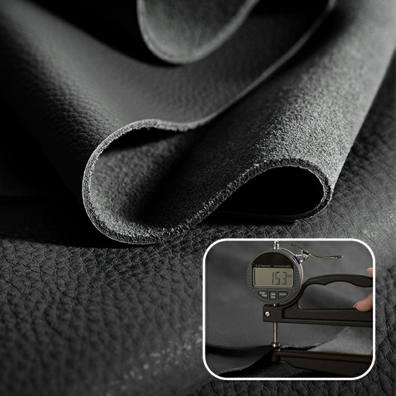 Black Cushion Back 30'' Interface Genuine Leather Sofa Pillow Top Arm - image 9