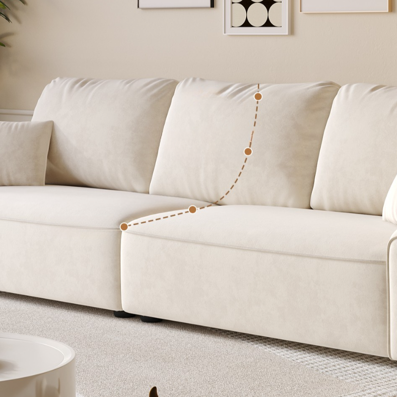Tear Resistant Standard Sofa in Gray/Ivory/Citrus Color with 5 Pillows - image 10