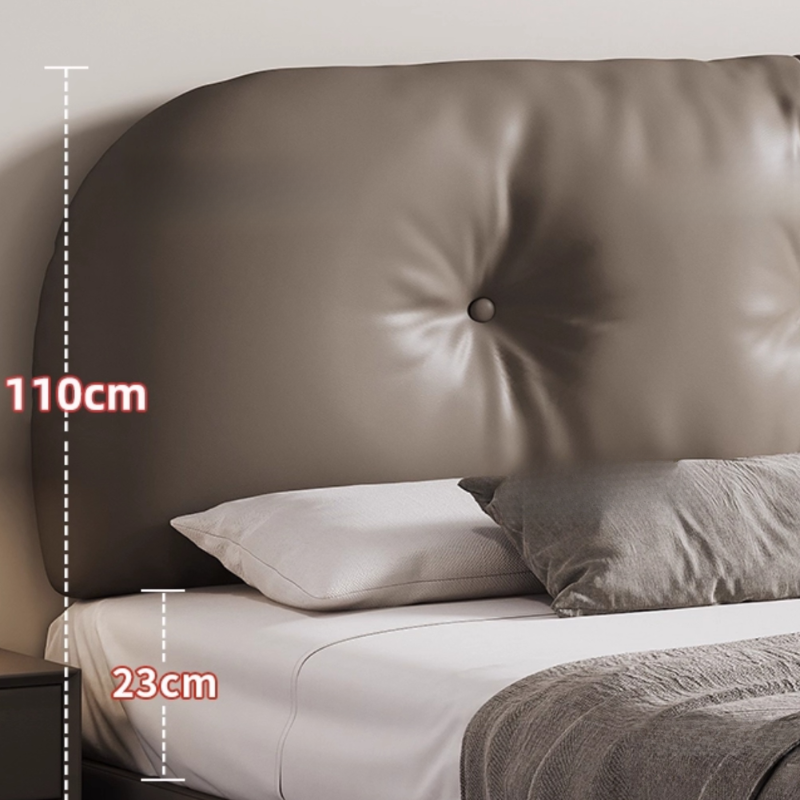 Light Gray Solid Color Storage Included Panel Bed for Bedroom - image 4