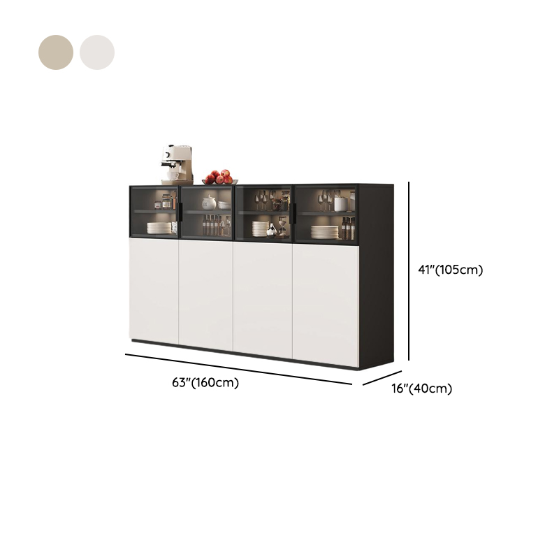 Modern Sideboard with Cupboard in Narrow/Standard/Wide Sizes, Larder Storage, Manufactured Wood Countertop, Glazed Door, and Alterable Shelf - image 13
