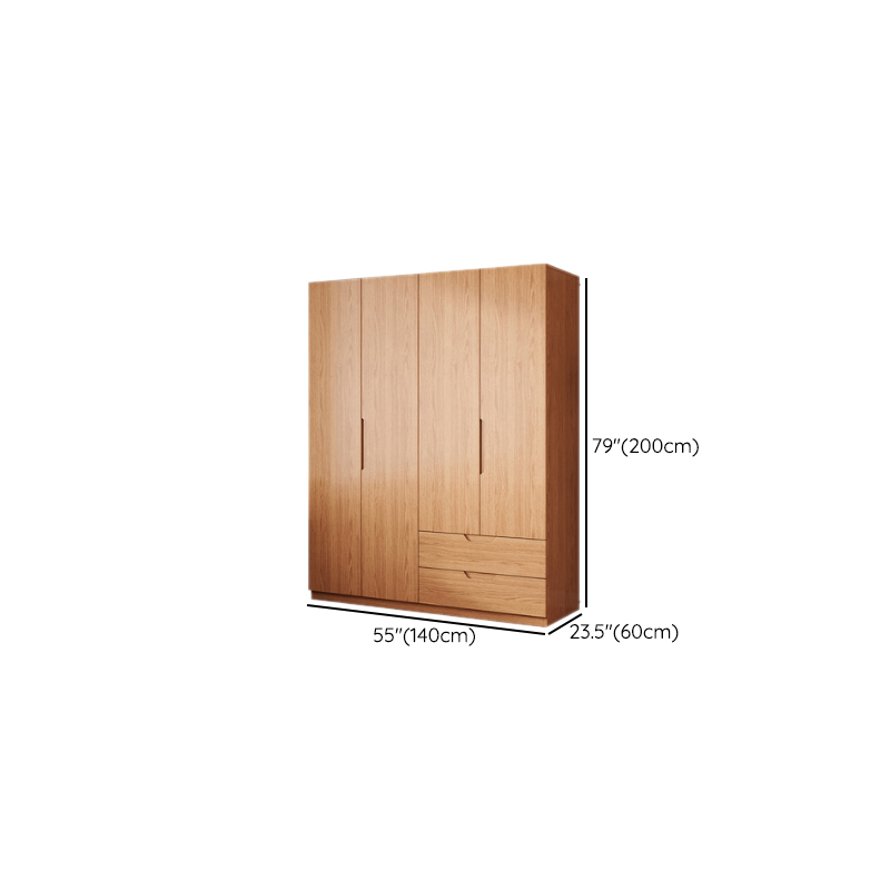 Wood Grain Modish Wooden Armoire Cabinet with Soft Close Drawer, Soft Close Door, Interior Shelves, and Clothing Rod - image 7