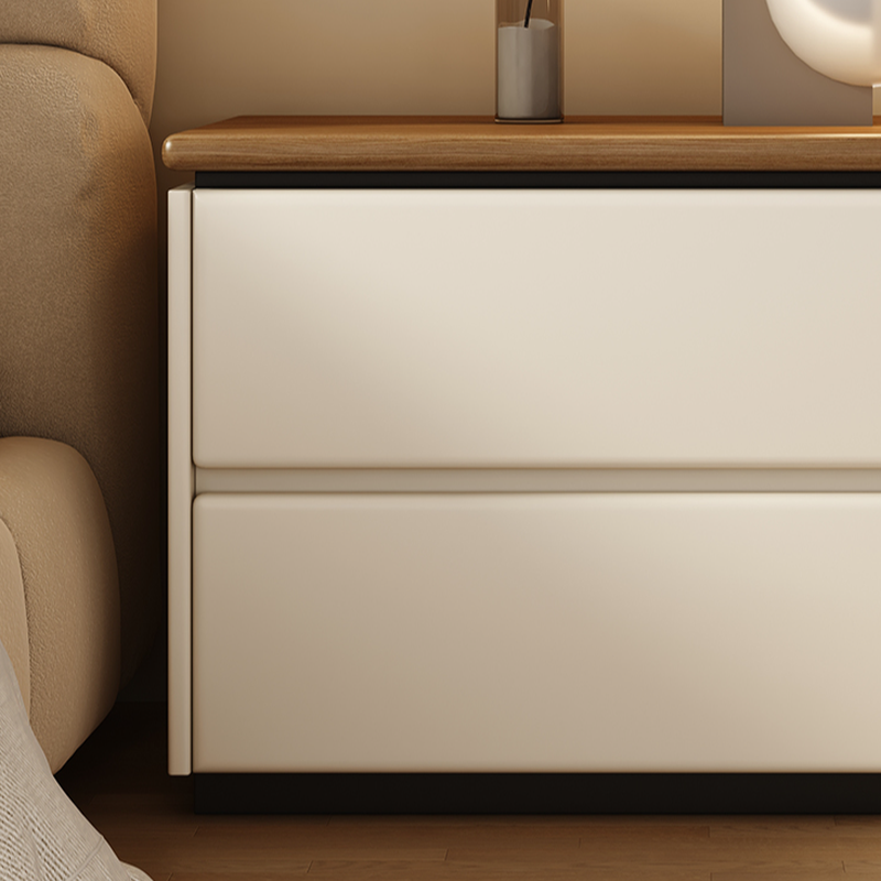 Modish 2 Tiers Drawer Storage Bedside Table with Laminate Countertop - image 17