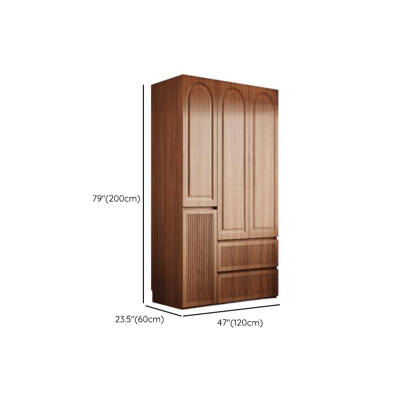 Acorn Minimalist Natural Wood Independent Wardrobe Closet with Soft Close Drawer, Soft Close Door, and Interior Shelves - image 9