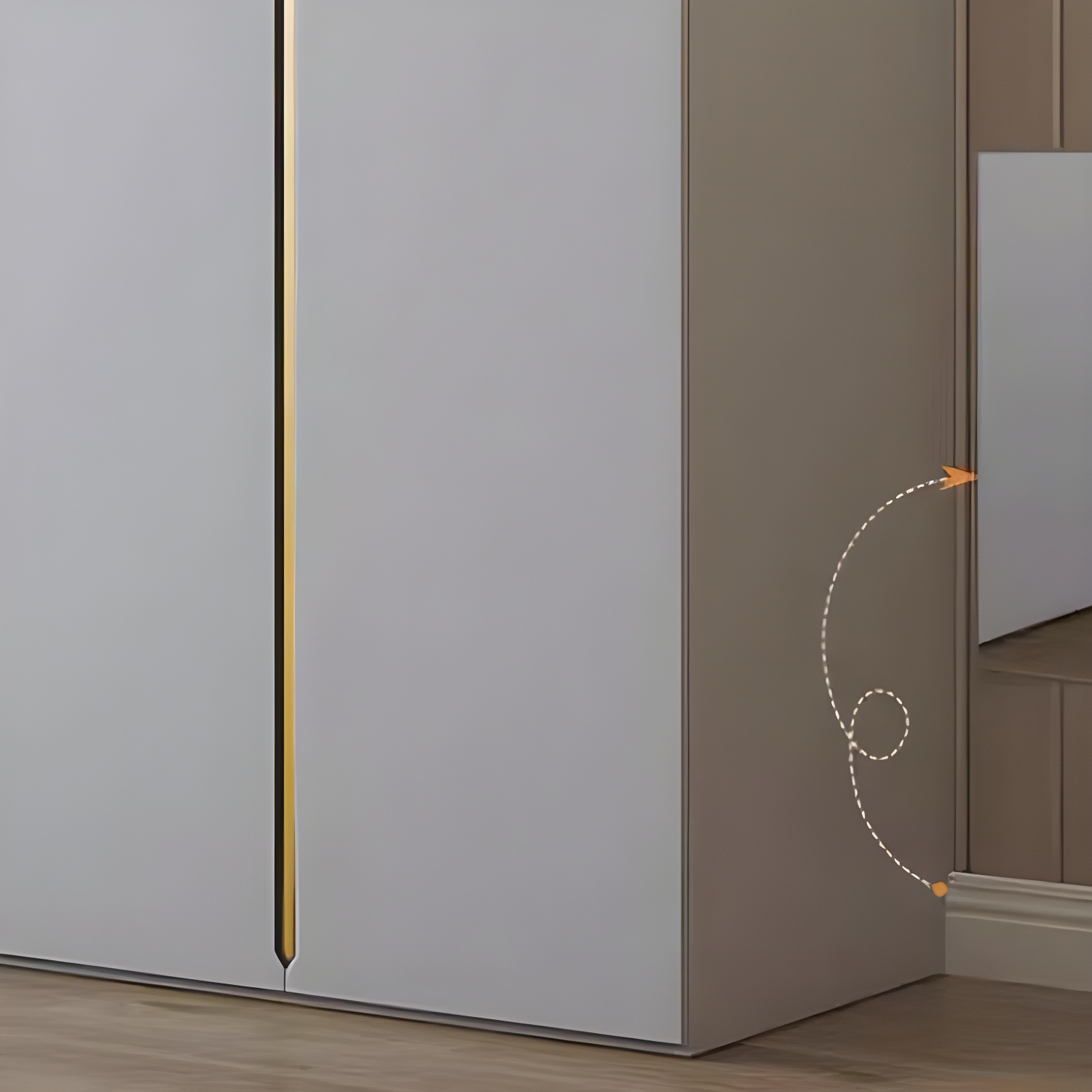 Contemporary Wooden Wardrobe Armoire with Shelves and Garment Rod - image 6