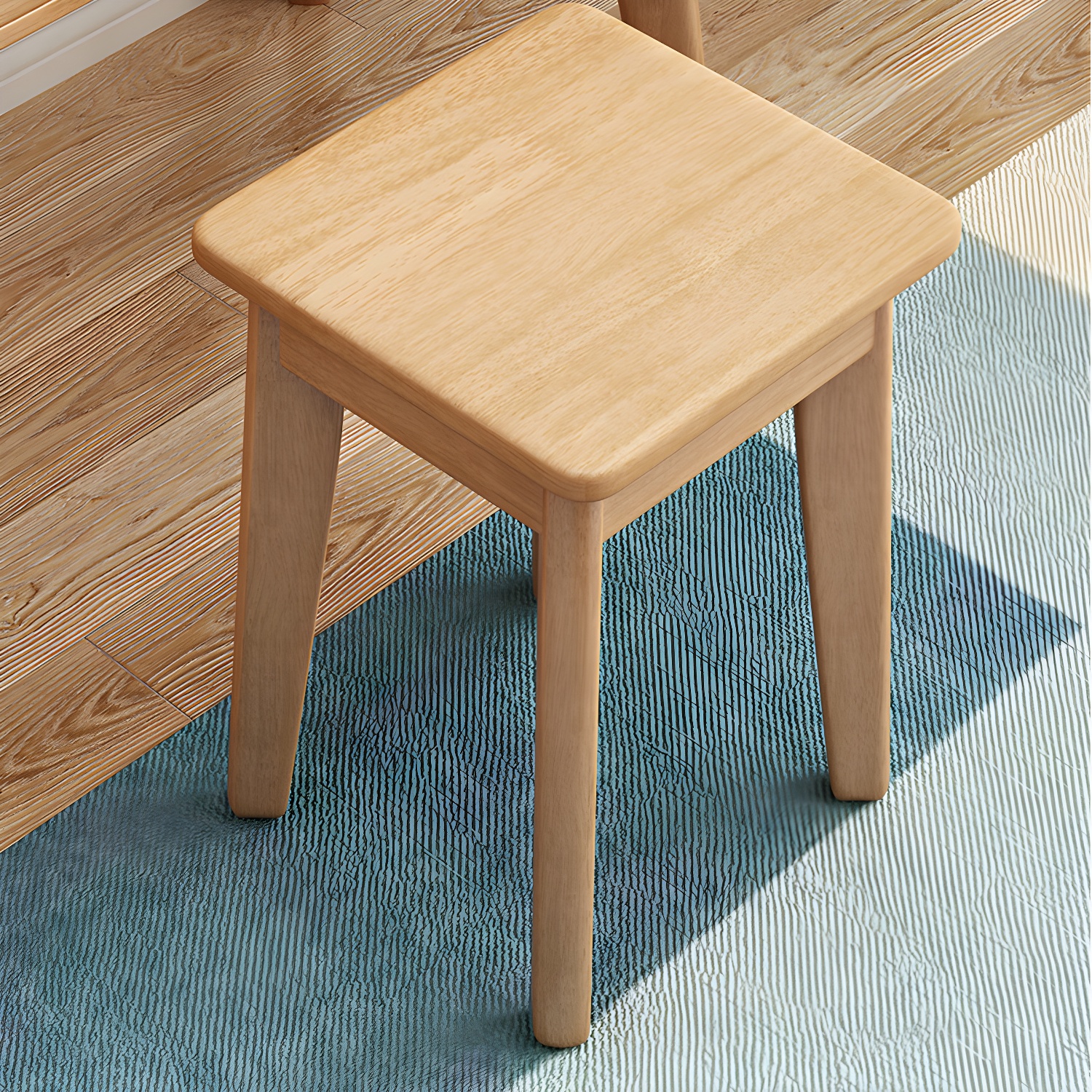 Scandinavian 29.52" Height Solid Wood Table Makeup Vanity with Mirror - image 13