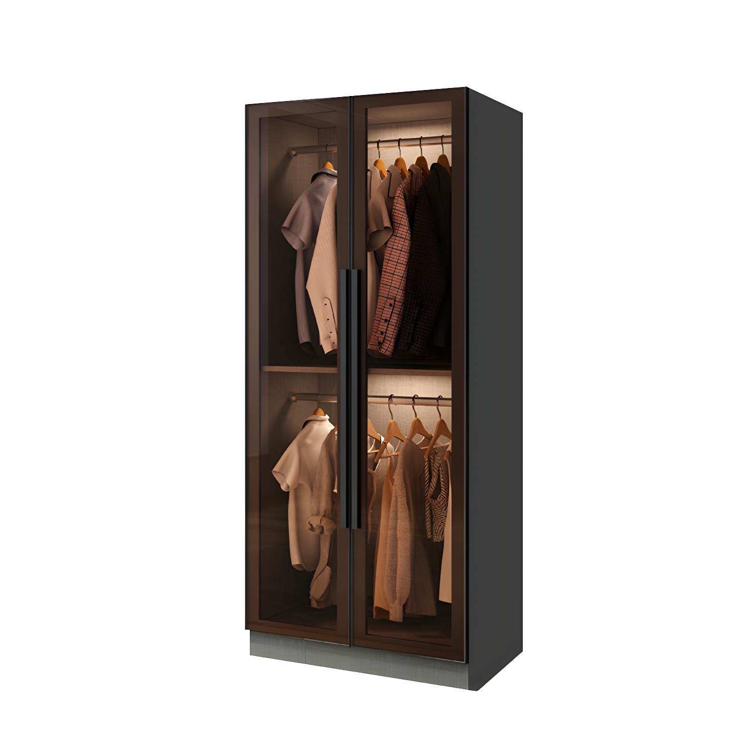 Modern Style Storage Cabinet Mirrored Finish Cabinet with Glass Door - image 5