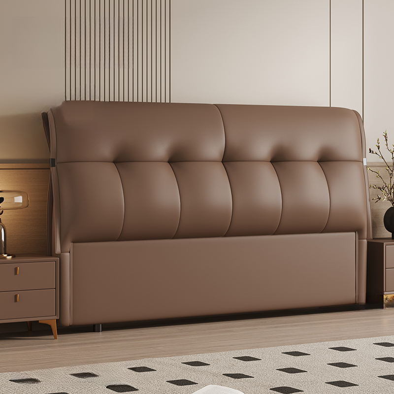 Simplistic Panel Headboard with No Distressing, Piled Tufted Rectangular Design for King/Queen/Full Bed, Sponge Upholstery Fill, Standard Height - image 3