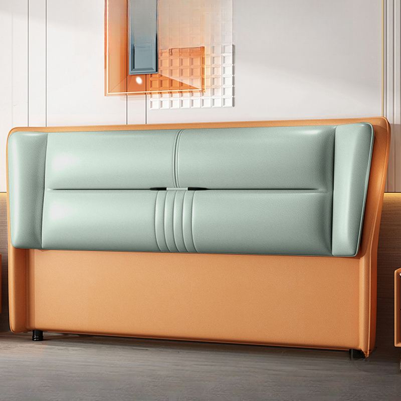 Trendy Panel Headboard in Natural Wood with No Distressing, Rectangle Shape for Twin XL/Full/Queen Bed, Featuring Sponge Upholstery and Standard Height - image 4