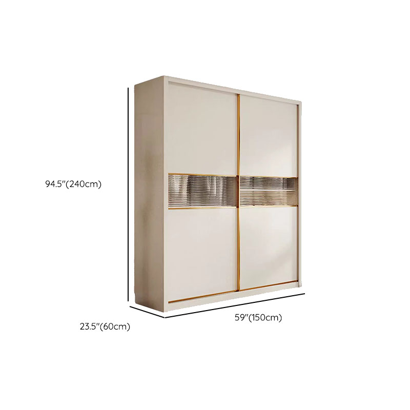 White Modish Manufactured Wood Independent Armoire Cabinet with Soft Close Drawer, Interior Shelves, and Clothing Rod - image 20