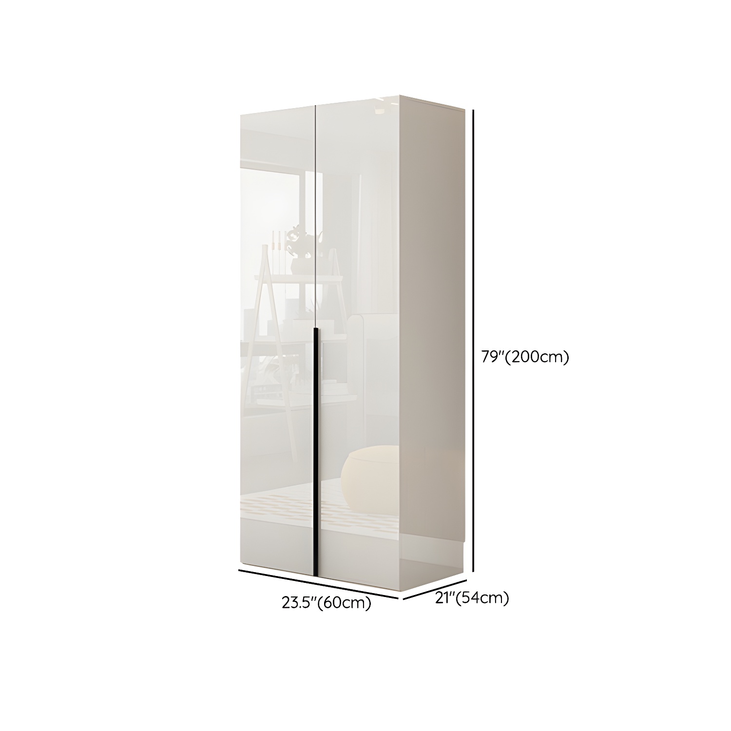 Modern White Wood Wardrobe Armoire - Drawers and Shelves Included - image 10