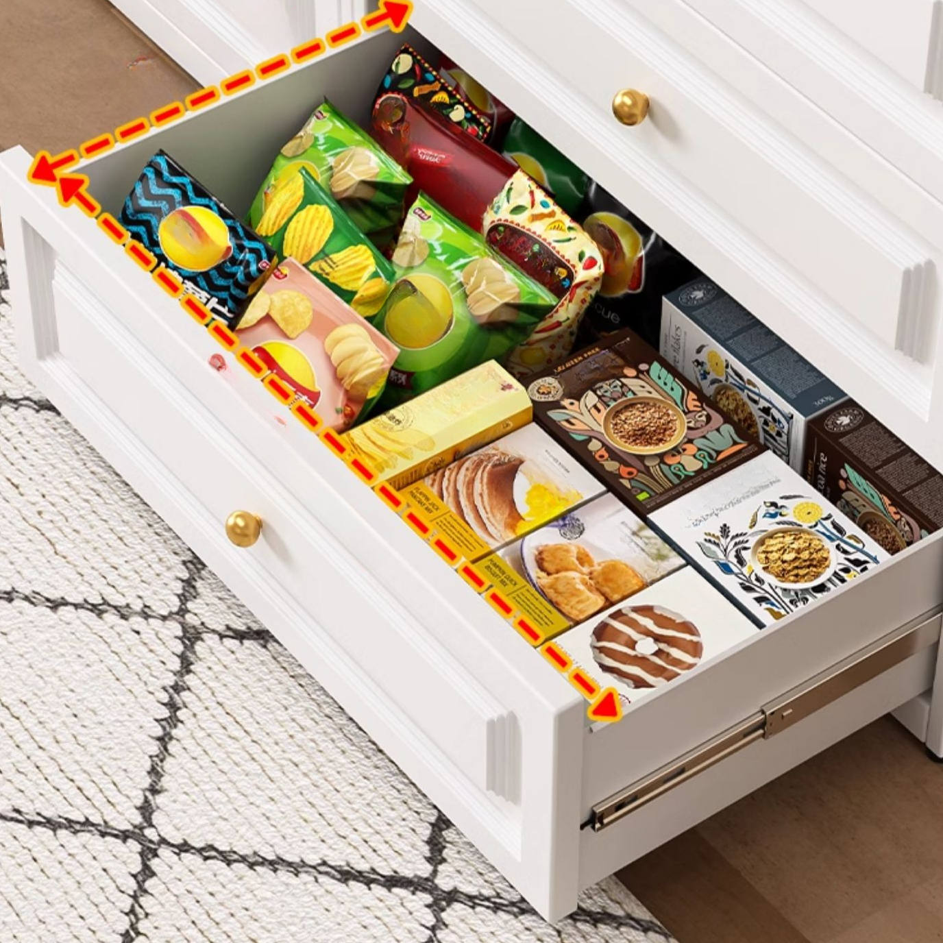 Chalk Casual Metal Bachelor Chest/Semainier with 5 Drawers/3 Drawers/4 Drawers in Vertical/Horizontal Orientation - image 3