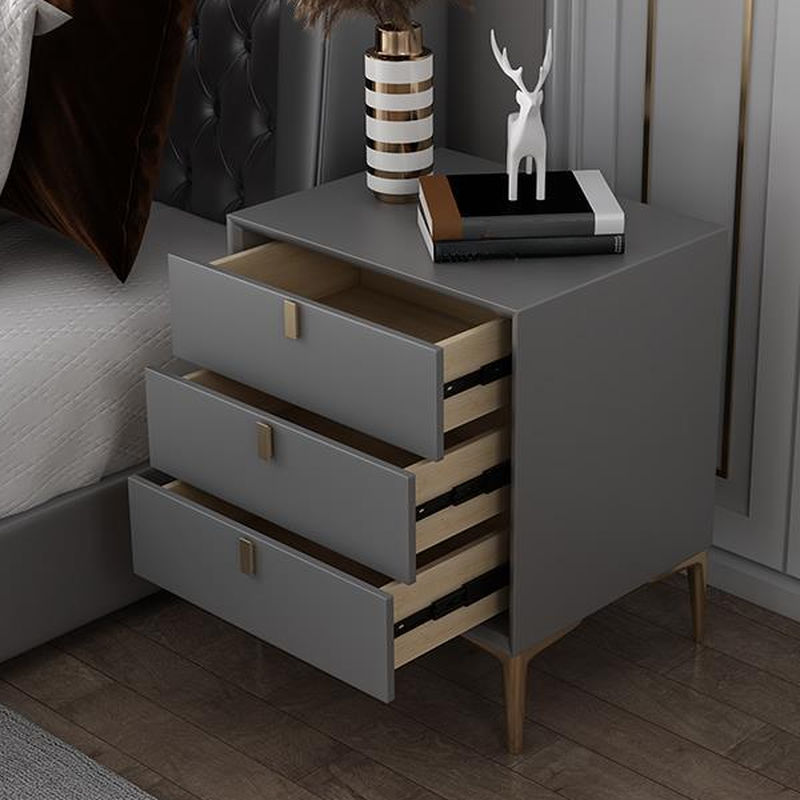 Modern Lumber Nightstand With Drawer Storage & Leg, 3 Drawers/2 Drawers - image 13