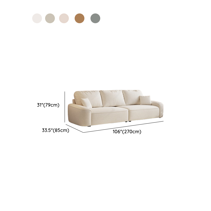 Tear Resistant Standard Sofa in Gray/Ivory/Citrus Color with 5 Pillows - image 17