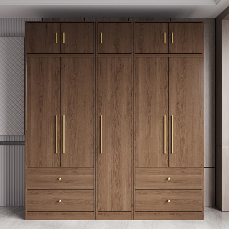 Modern Wood Wardrobe Armoire: 1pc Clothing Rod, Non-Adjust Shelves, Pre-Drilled Holes - image 10