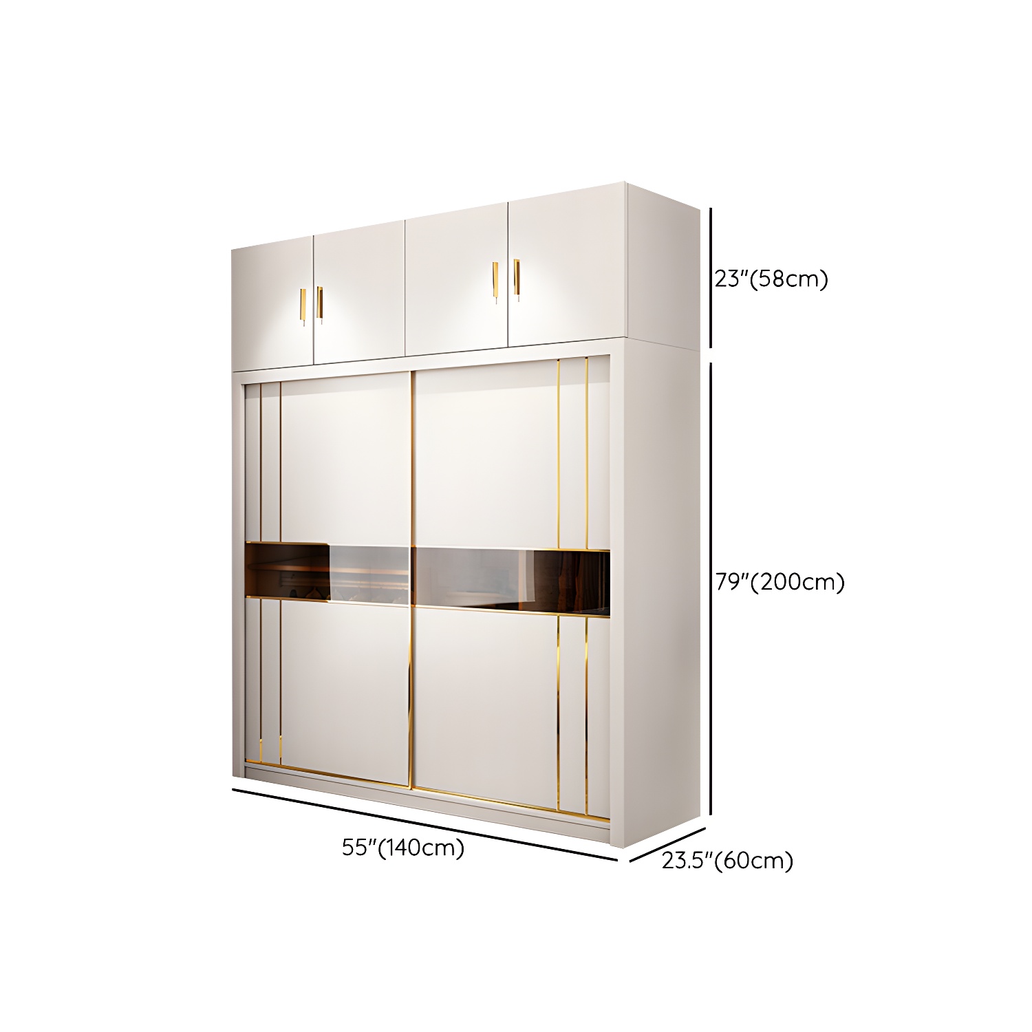 Modern Style Wardrobe Cabinet Glass Wardrobe Closet for Home - image 22
