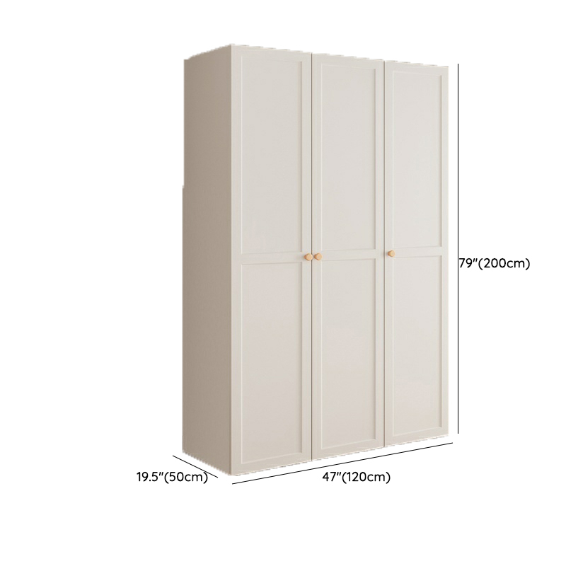 Modern White Wardrobe Armoire with Clothing Rod and Shelves - Soft Close, No Distressing - image 13