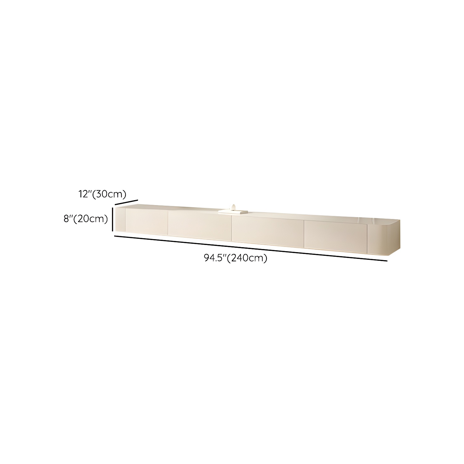Scandinavian Solid Wood Frame Wall-mounted TV Media Stand with Drawers and Door - image 17