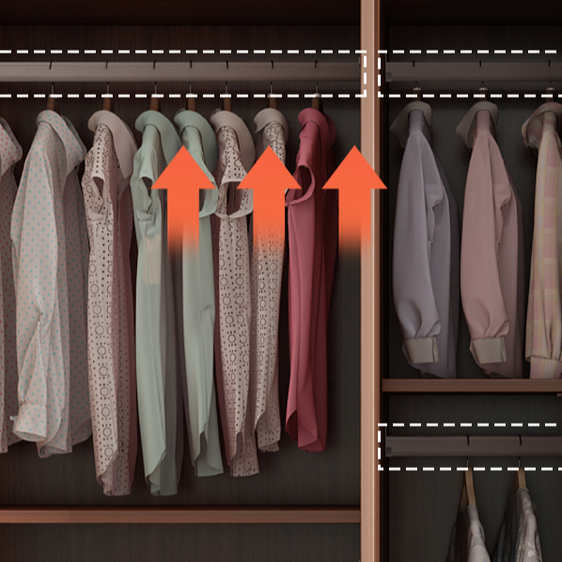 Sepia Minimalist Lumber Independent Cabinet Armoire with Soft Close Door, Interior Shelves, and Hanging Rod - image 6