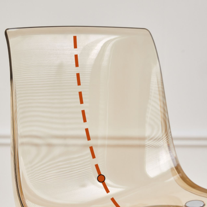 Art Deco Home Side Chair with Solid Back Panel, Metallic Metal Legs - image 10