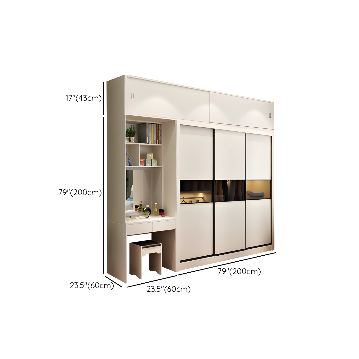 Contemporary Home Engineered Wood Wardrobe Freestanding Wardrobe Closet - image 26