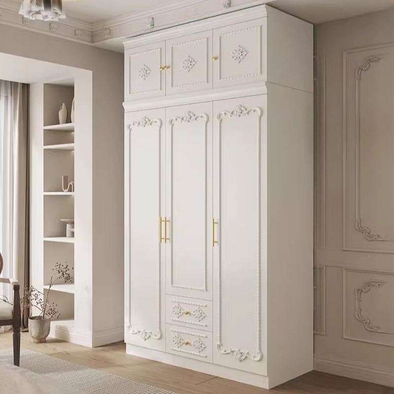 White Simple Timber Wardrobe Closet Soft Close Drawer Soft Close Door Interior Shelves - image 12