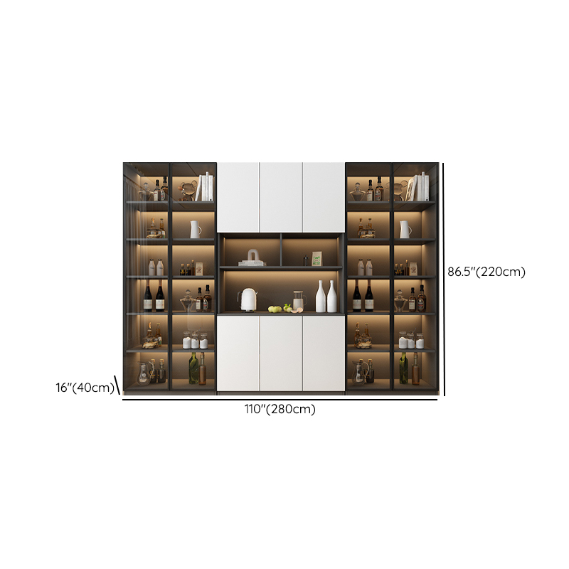Two Toned Unclosed & Self-supporting Wide Sideboard with 2 Shelves & Benchtop - image 34