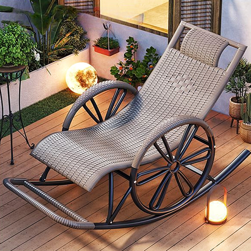 Simple Synthetic Rocking Chair with Scratch-tolerant Track Arm - image 6