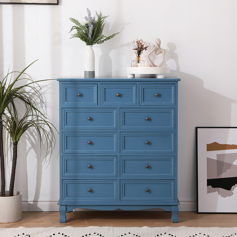 Wooden Bronze Solid Wood Dressers & Chests with Drawers Metal Handle, No Assembly - image 5