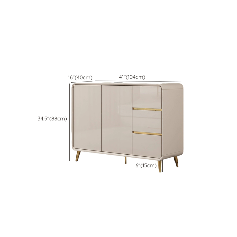 Elegant Wood Buffet with 3 Drawers and Cabinets for Kitchen Storage - image 11