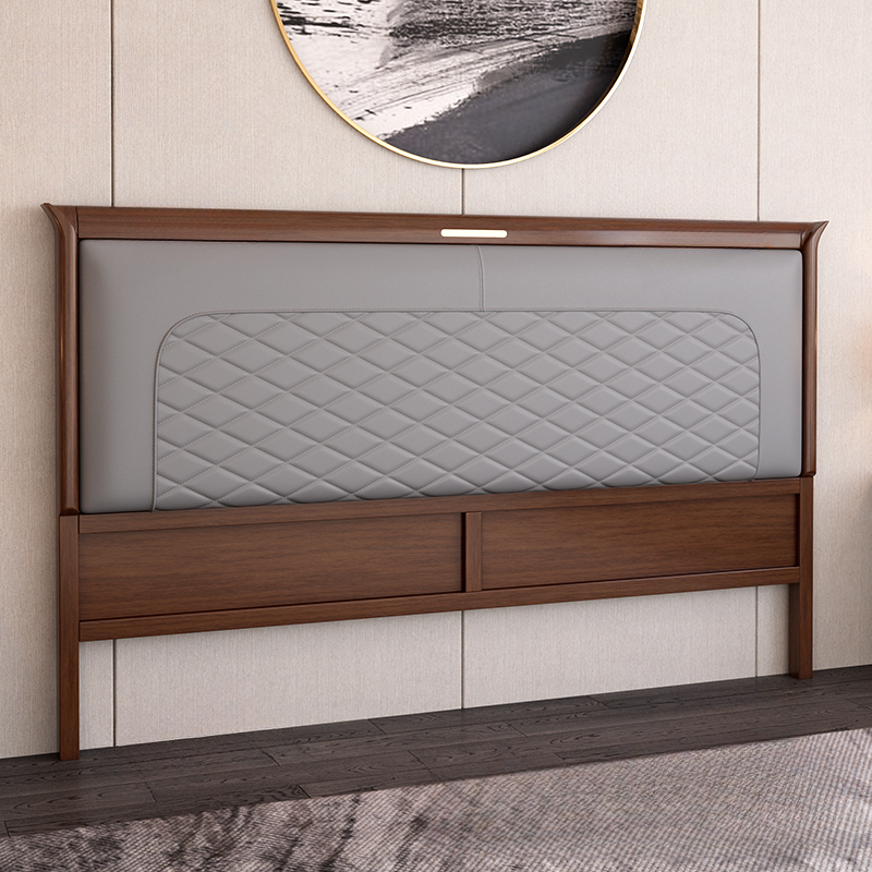 Modish No Distressing Rubberwood Panel Headboard with Rectangle Shape for King/Full/Queen Bed, Featuring Sponge Upholstery Fill and Standard Height - image 4