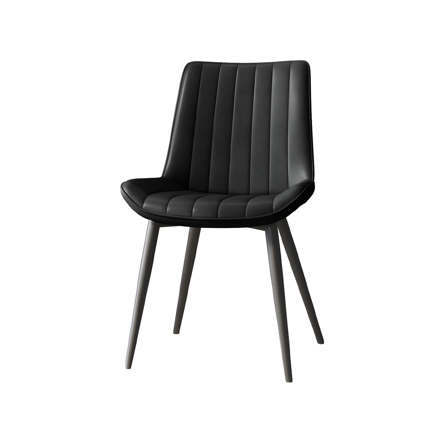 Scandinavian Study Room Leather Side Chair Matte Finish Parsons Dining Chairs - image 2