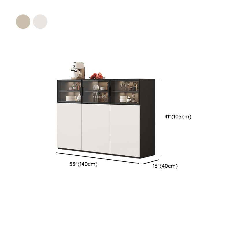 Modern Sideboard with Cupboard in Narrow/Standard/Wide Sizes, Larder Storage, Manufactured Wood Countertop, Glazed Door, and Alterable Shelf - image 12